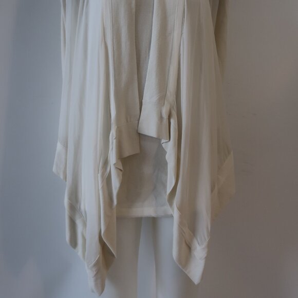 Womens Donna Karan Black Label Ivory Mix Media 2 Pc Set Cardigan Tank Sweater M - Picture 8 of 16
